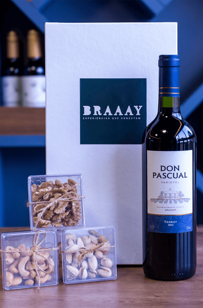 Kit Vinho Don Pascual Tannat Com Castanhas