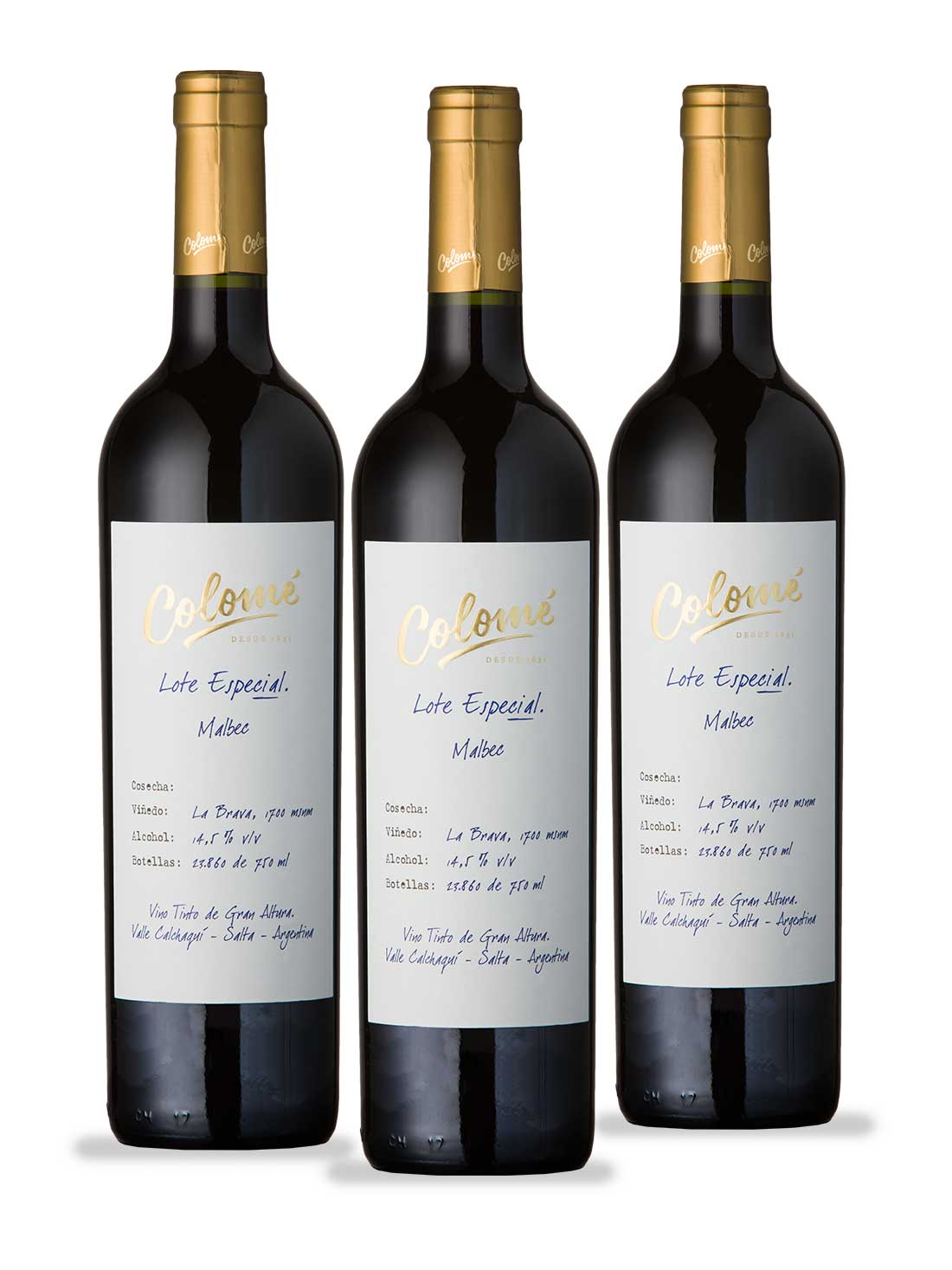 Kit Vertical Colome Lote Especial Malbec (3 unidades)