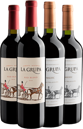 Kit Linha La Grupa | 2 Red Blend + 2 Gran Seleccion Malbec + Frete Gratis* (4 unidades)