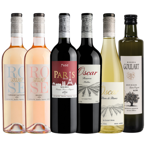 Kit 5 Vinhos + Azeite Exclusivo (6 unidades)