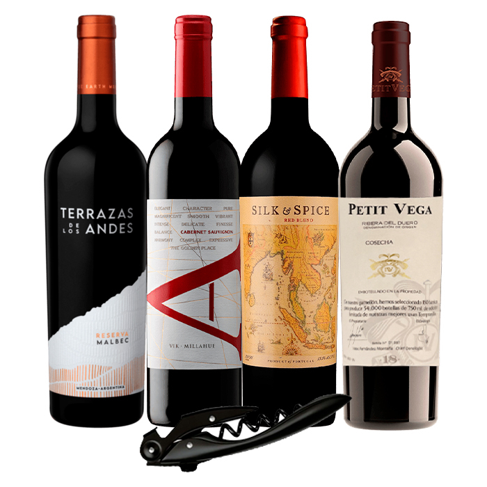 Kit Selecao Premium De Fevereiro: Vinhos Top Do Mes (4 unidades)
