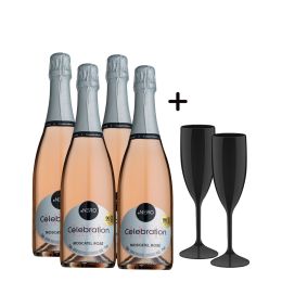 Kit Espumante Ponto Nero Celebration Moscatel Rose Compre 4 Ganhe 2 Tacas (4 unidades)